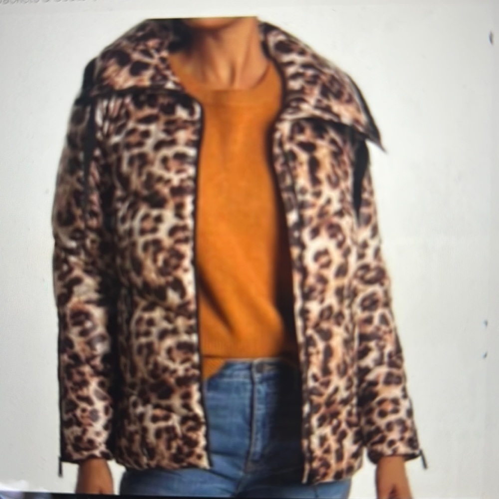 Sam Edelman leopard puffer jacket